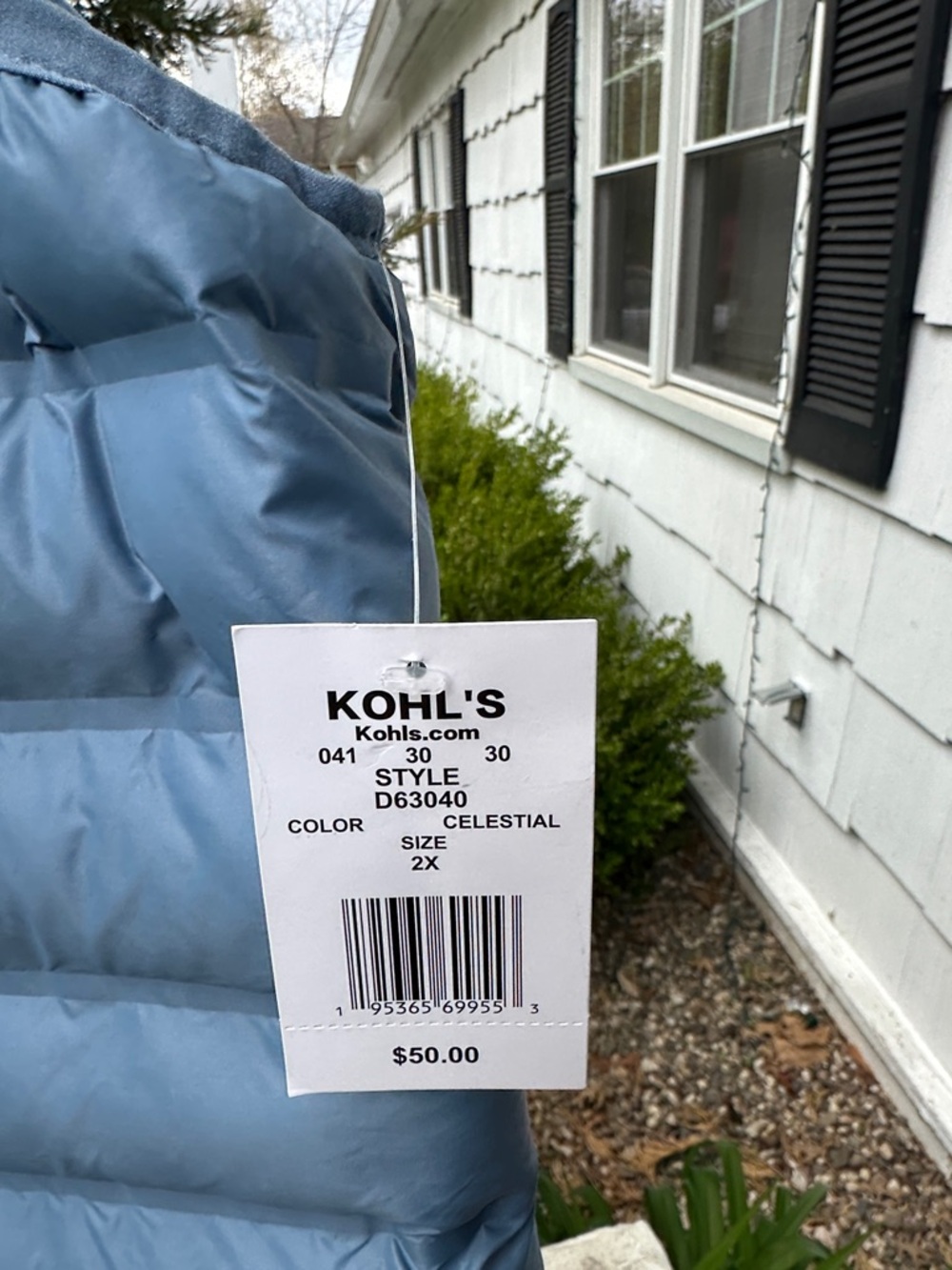 Xersion Light Blue Quilted Puffer Vest 2x NEW with tags - Picture 5 of 9